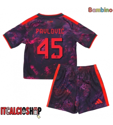 Bayern Munich Aleksandar Pavlovic #45 Terza Maglia Bambino 2026-27 Manica Corta (+ Pantaloni corti)